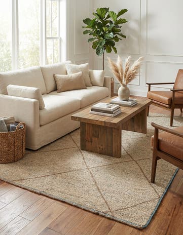 6' 1 x 9' 2 Hand Knotted Moroccan Wool Rug