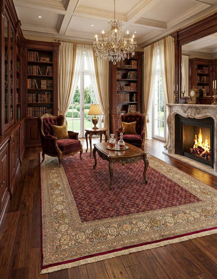 Detail image of 6' 7 x 9' 8 Tabriz Mahi Rug