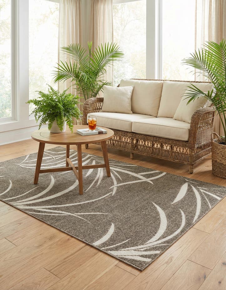 5' x 8' Easy-Clean Botanical Indoor / Outd...
