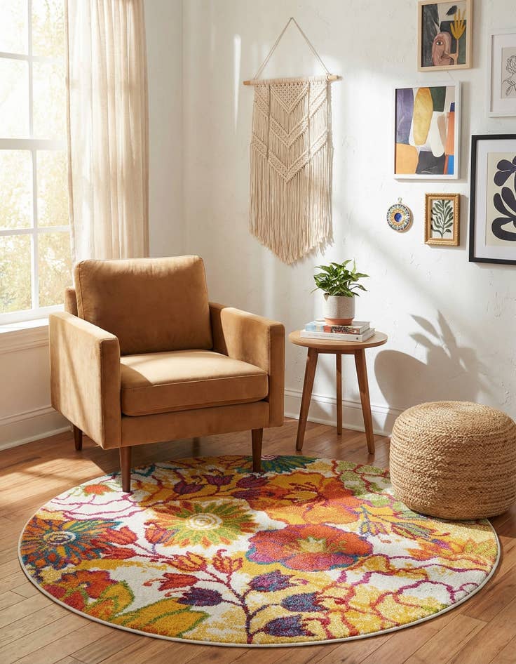 Detail image of 3' 3 x 3' 3 Florence Round Rug