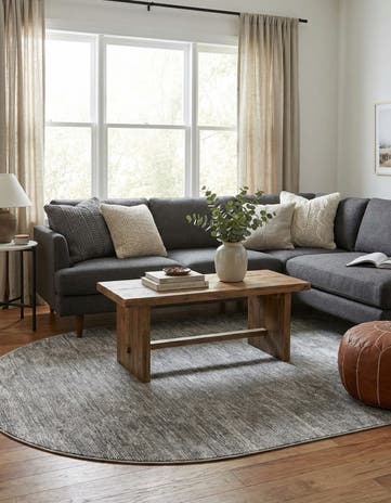 Gray Finsbury Oval Rug