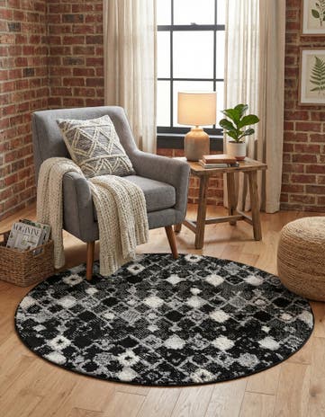 Fossil Gray Cherokee Round Rug