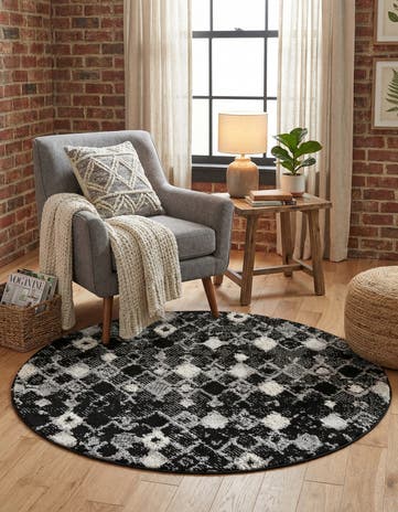 Fossil Gray Cherokee Round Rug