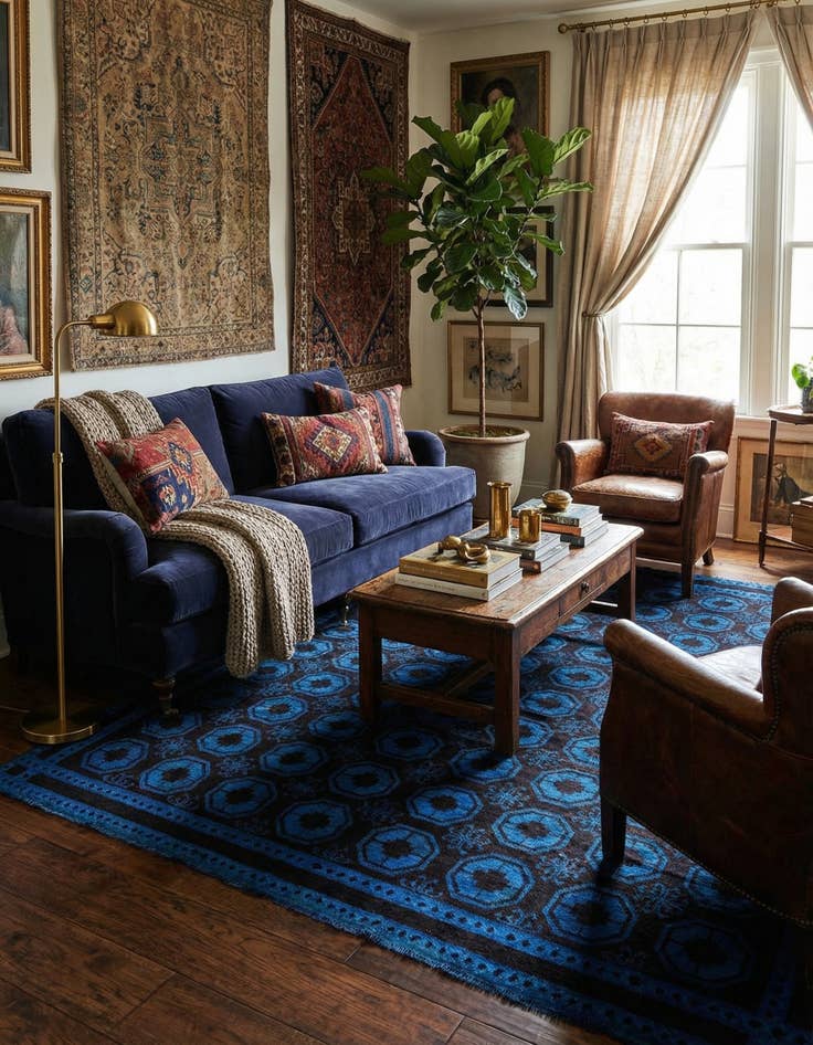 Detail image of 8' 1 x 10'  Hand Knotted Balouch Wool Rug