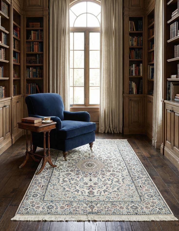 Detail image of 4' 4 x 6' 8  Hand Knotted Nain Rug