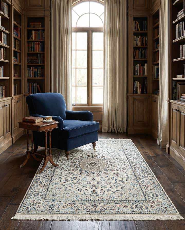 4' 4 x 6' 8 Hand Knotted Nain Rug