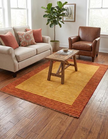 5' 3 x 6' 3 Hand Knotted Modern Ziegler Rug