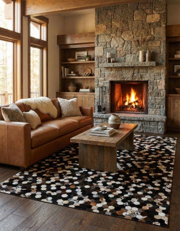 5' 2 x 7' 11 Cowhide - Patchwork Rug