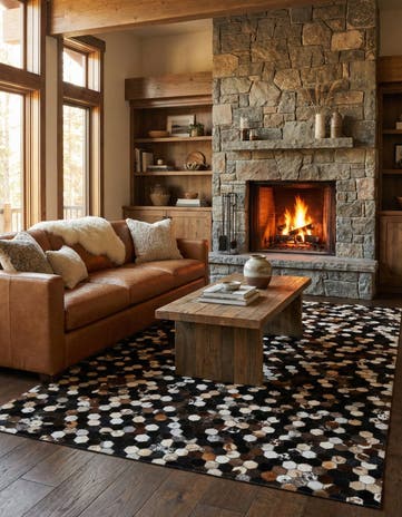 5' 2 x 7' 11 Cowhide - Patchwork Rug