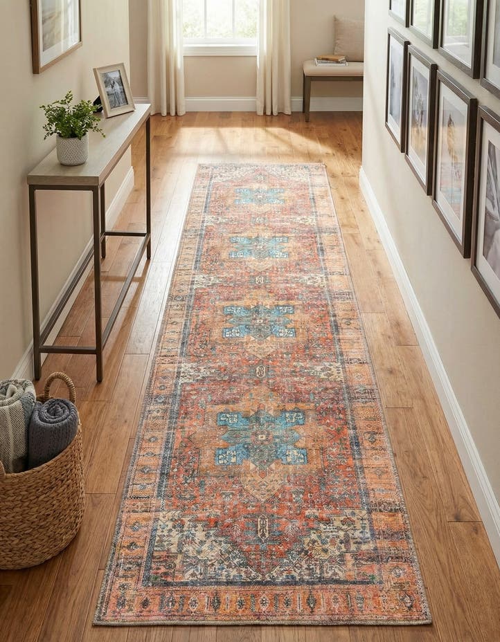 2' 6 x 13' Washable Timeless Runner Rug
