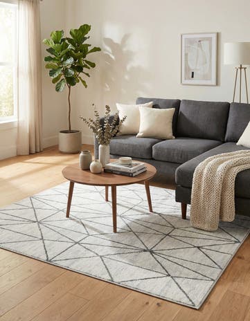 5' 3 x 5' 3 Lattice Trellis Square Rug