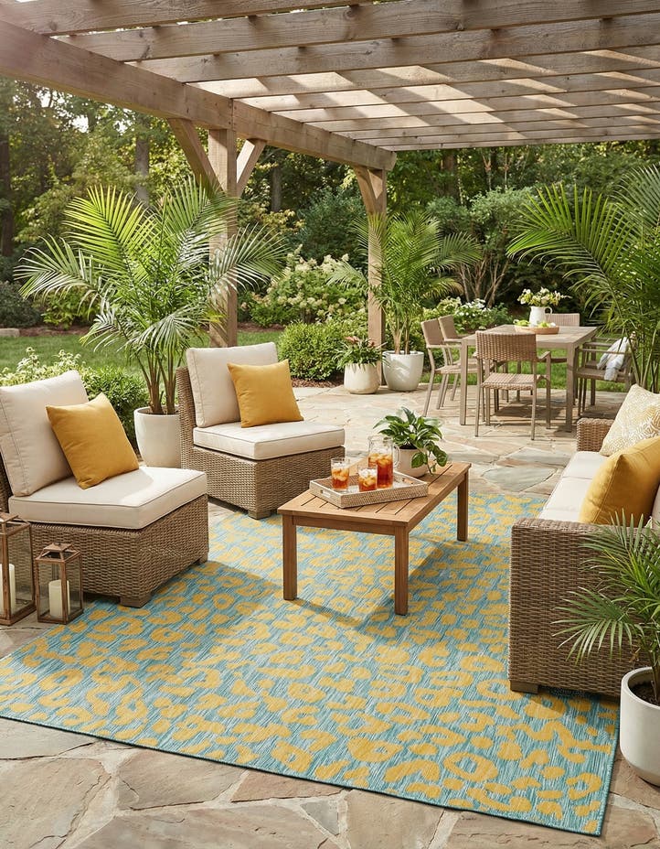 7' 10 x 11' Easy-Clean Safari Indoor / Outdoor...