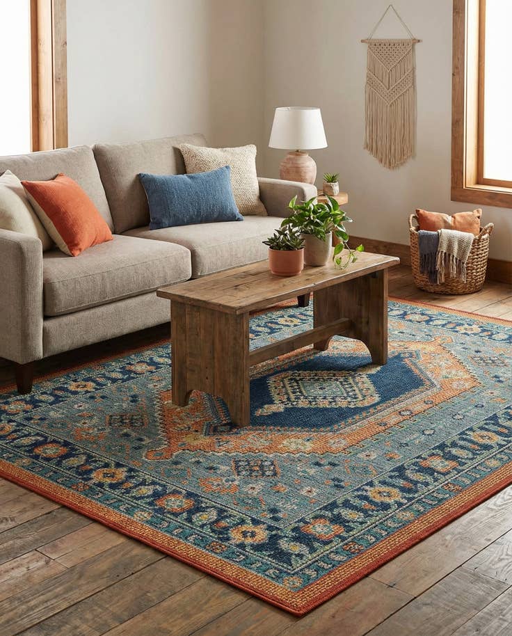 Detail image of 4' x 6' Easy-Clean Baja Indoor / Outdoor Rug