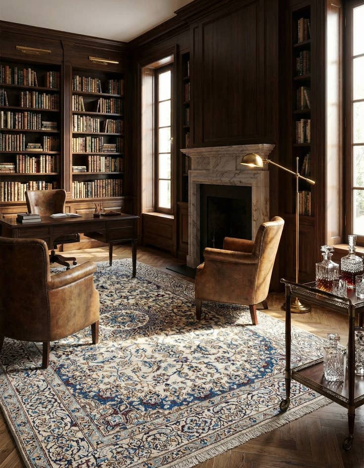 Detail image of  6' 7 x 10' Nain Wool Rug