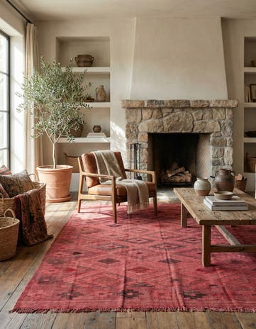 5' x 7' 8 Hand Woven Kilim Fars Rug