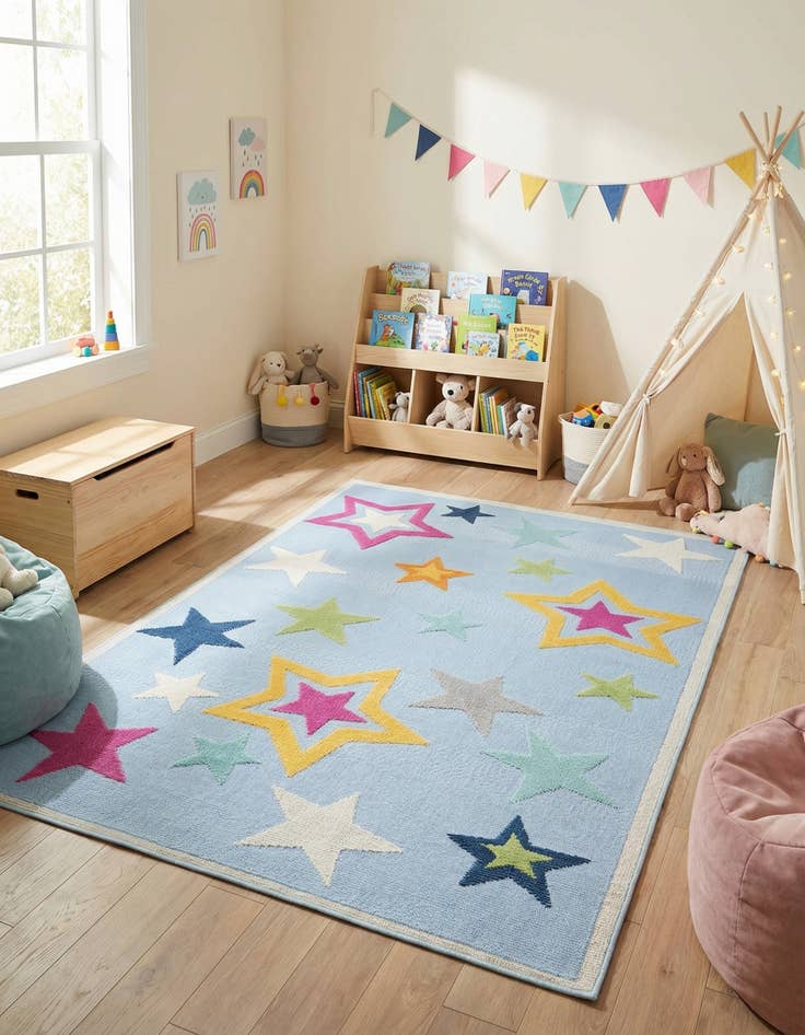 Detail image of 5' 3 x 7' 7  Washable  Indoor / Outdoor Rug