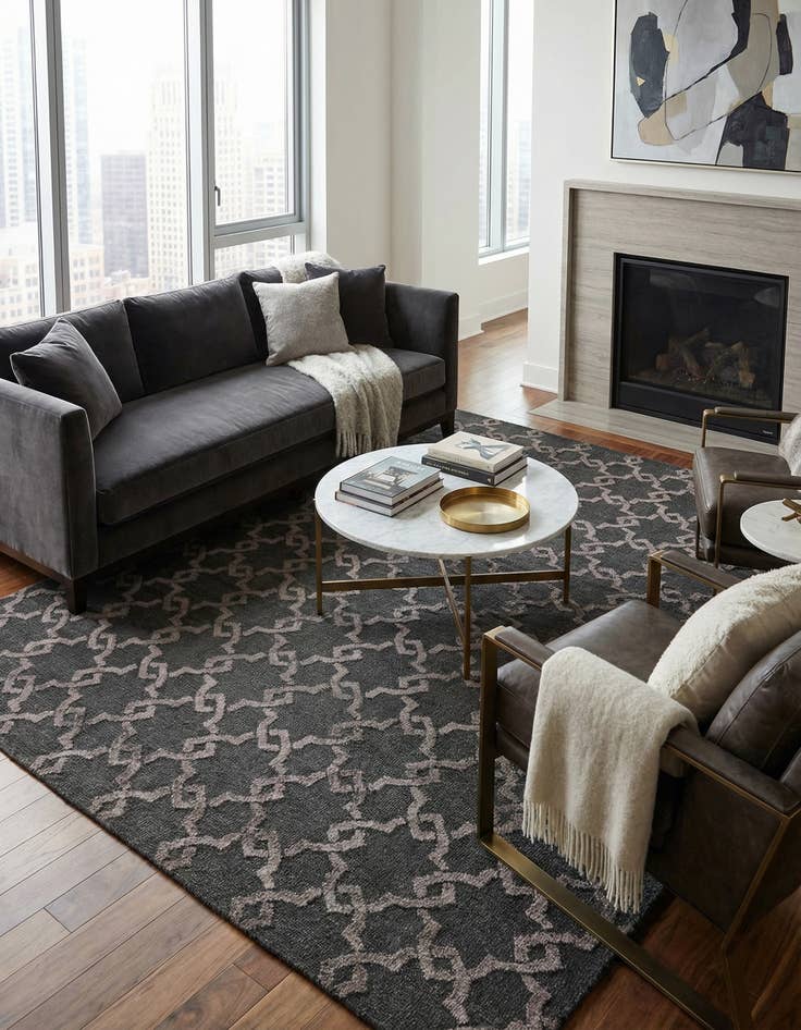 Detail image of 8' x 10'  Hand Knotted Luna Rug