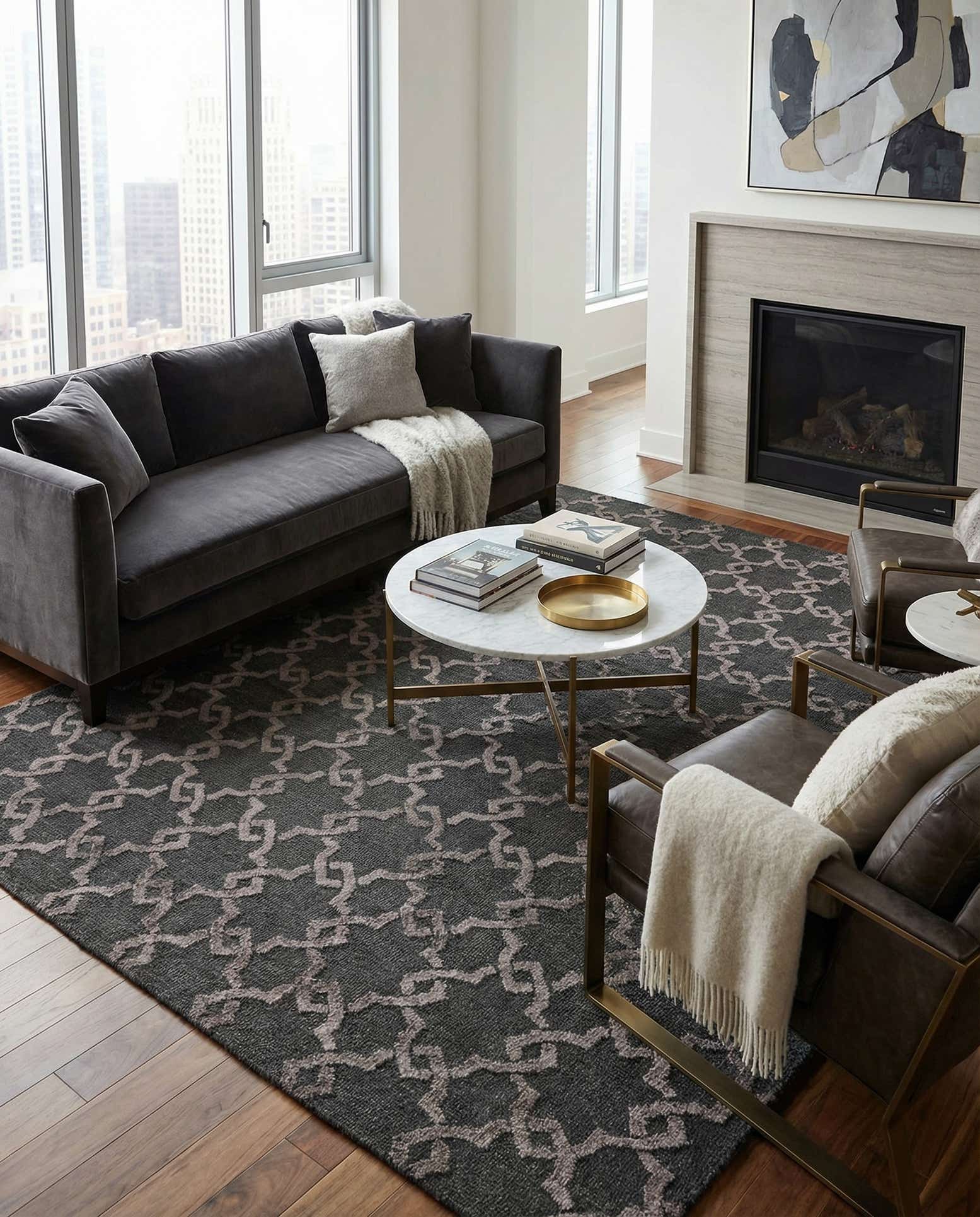 8' x 10' Hand Knotted Luna Rug