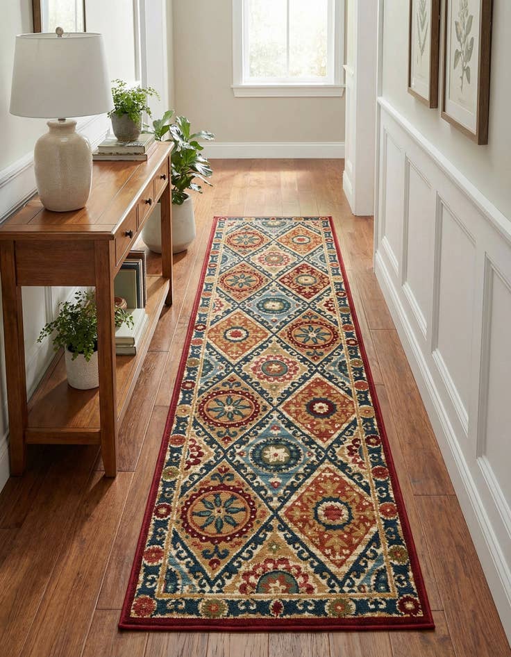 Detail image of 2' 7 x 10' Easy-Clean Modern Indoor / Outdoor Runner Rug