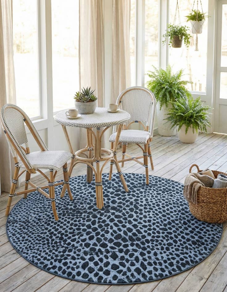 Detail image of 5' 3 x 5' 3 Kamala Washable Round Rug