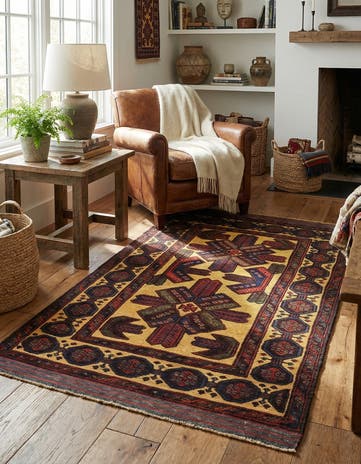 2' 10 x 4' 9 Hand Knotted Sumak Wool Rug