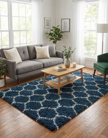 4' x 6' Lattice Shag Rug