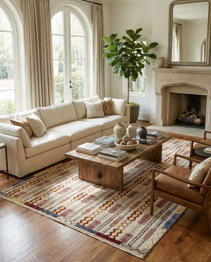 8' 10 x 12' 4 Hand Knotted Darya Wool Rug