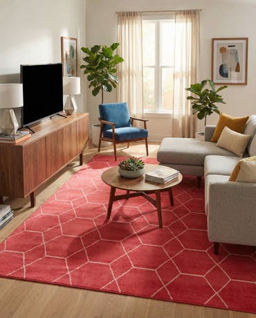  10' x 14' Lattice Frieze Rug