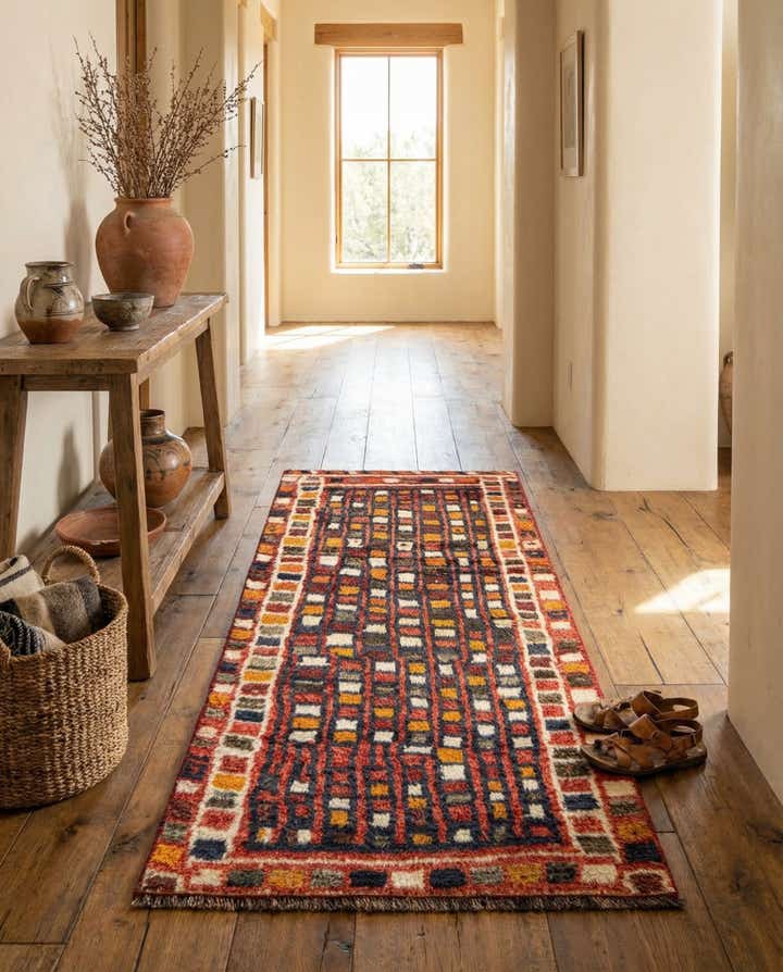 3' 4 x 6' 10 Gabbeh Wool Runner Rug