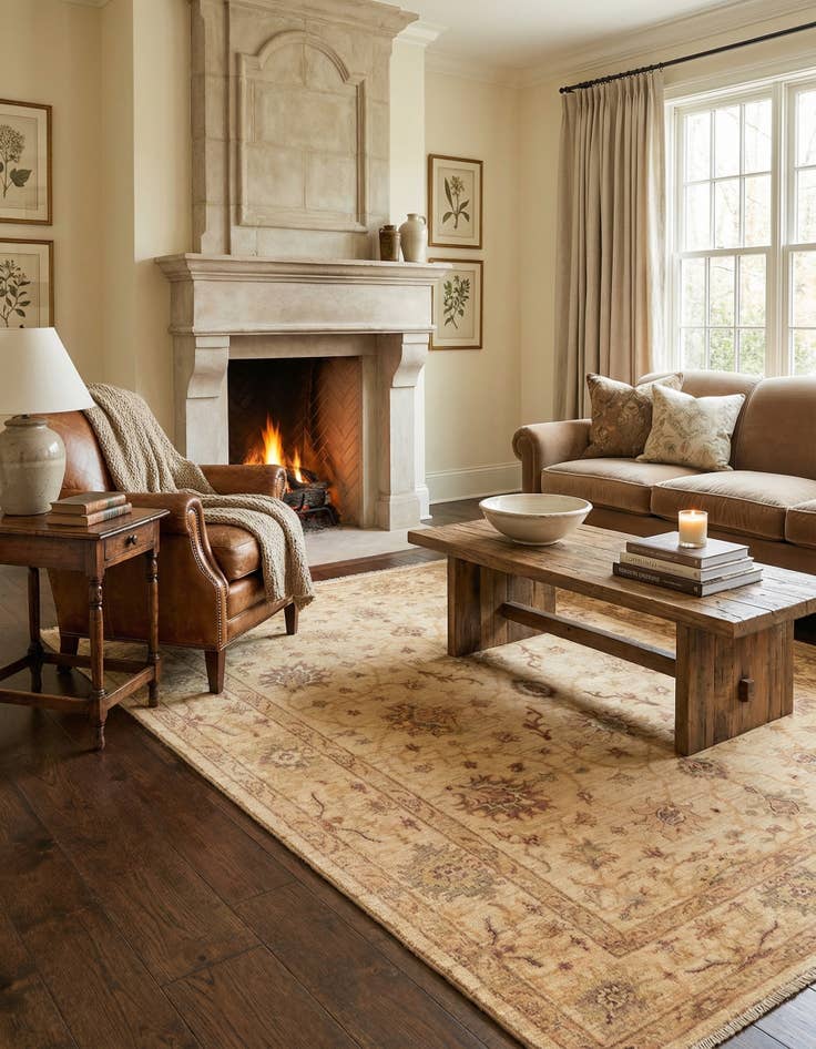 Detail image of 5' x 6' 6  Hand Knotted Peshawar Ziegler Rug