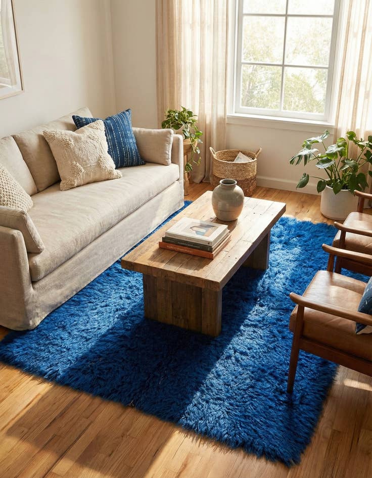 Detail image of 5' x 6' 4  Hand Knotted Moroccan Wool Rug