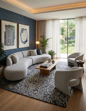 7' 5 x 10' Hand Knotted Modern Himalaya Wool Rug