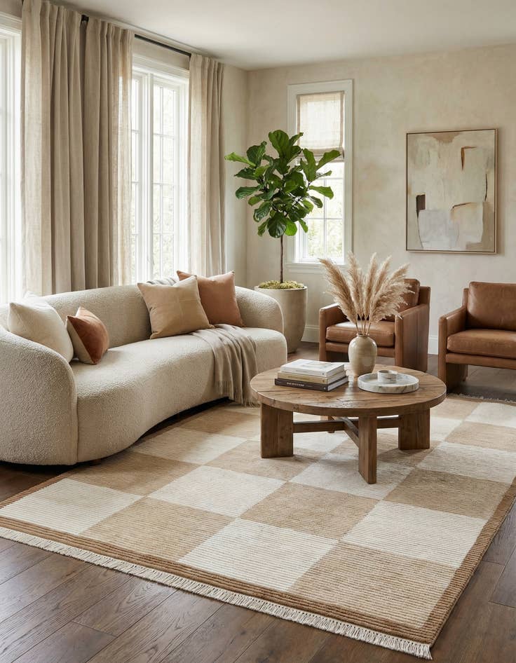 Detail image of 6' 5 x 9' 7  Hand Knotted Darya Wool Rug