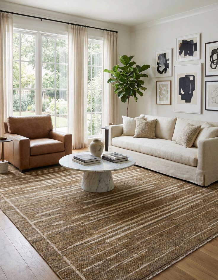 Detail image of  8' 1 x 9' 9  Hand Knotted Darya Wool Rug