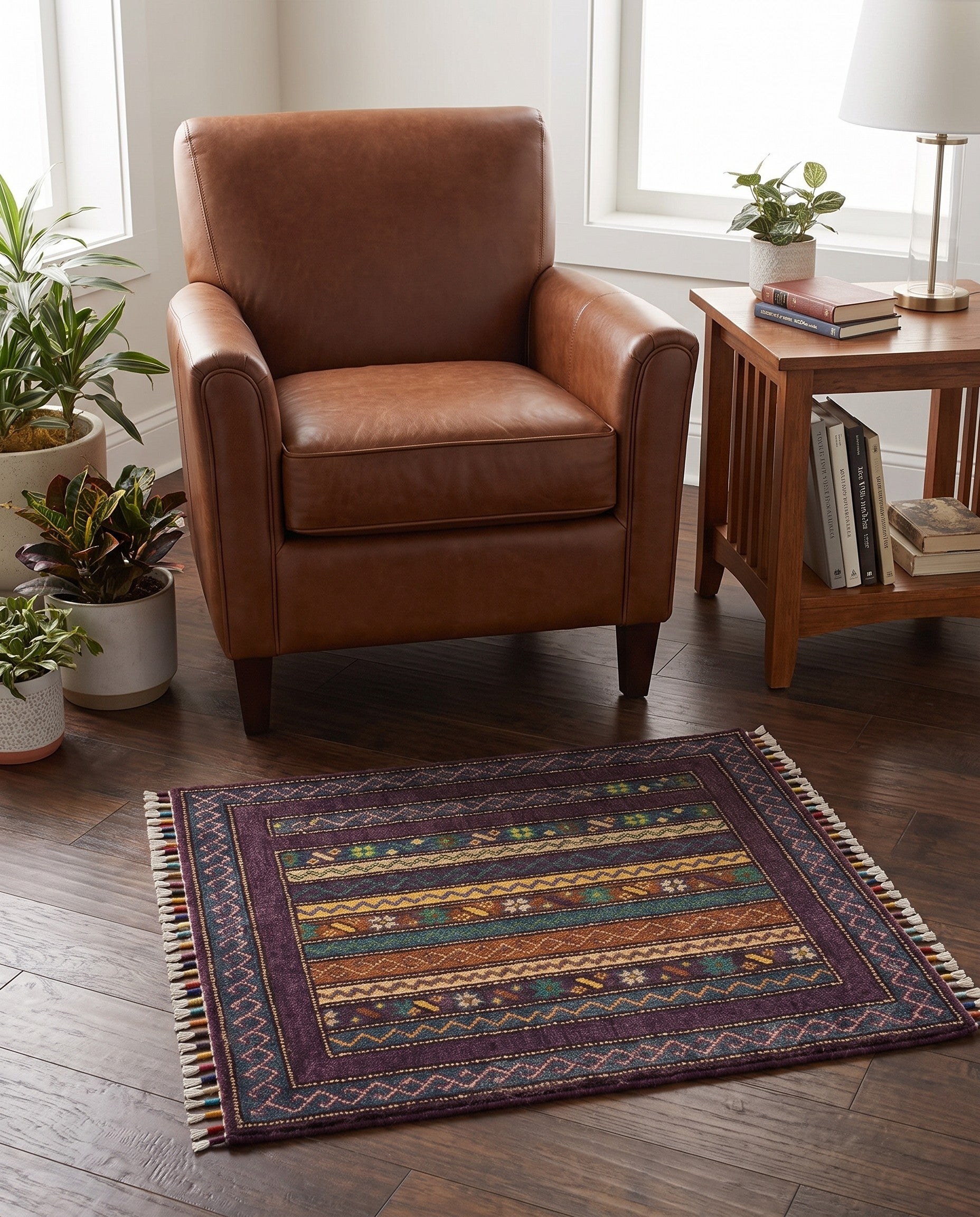 2' x 2' 11 Hand Knotted Kazak Rug