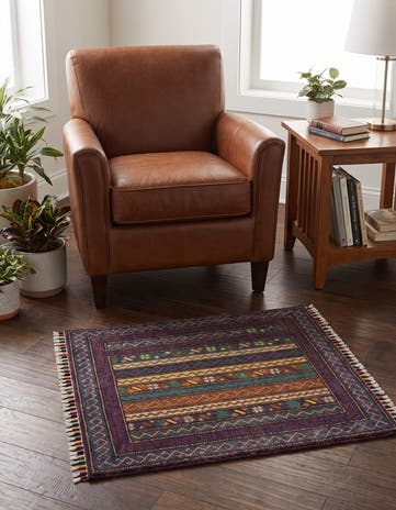 2' x 2' 11 Hand Knotted Kazak Rug