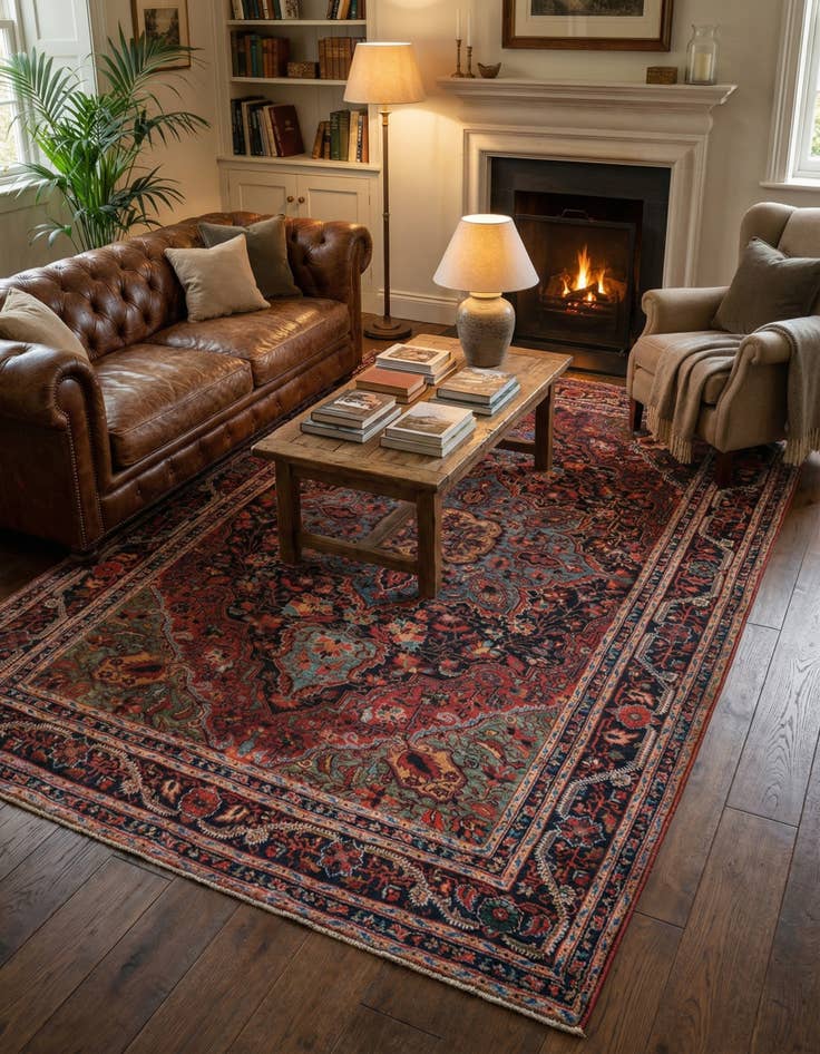 Detail image of 6' x 9' Washable Timeless Rug