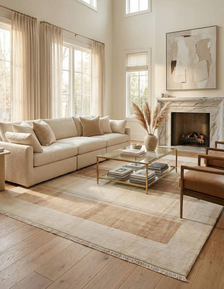 Detail image of 7' 10 x 9' 9  Hand Knotted Darya Wool Rug