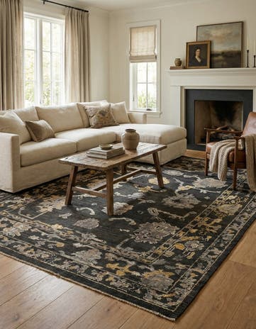 8' 2 x 9' 7 Hand Knotted Oushak Wool Rug
