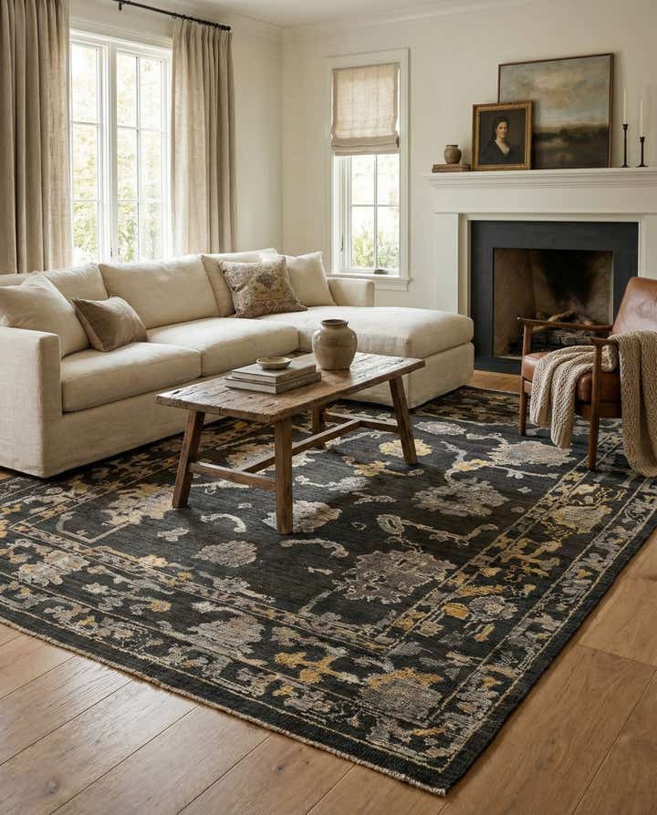 8' 2 x 9' 7 Hand Knotted Oushak Wool Rug