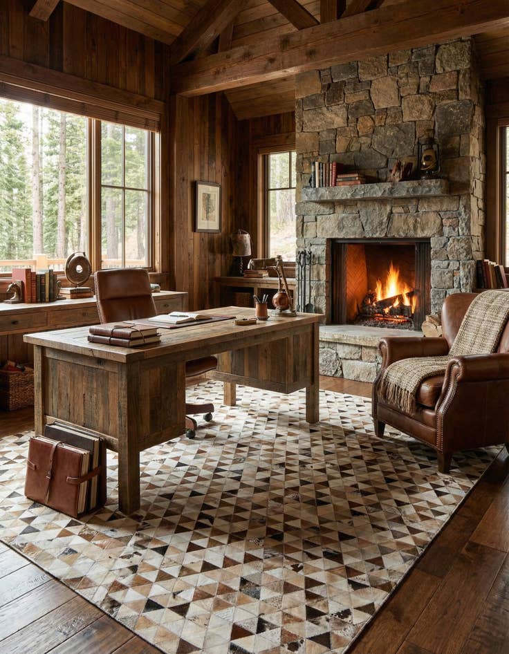 Detail image of 8' x 9' 10 Cowhide - Patchwork Rug