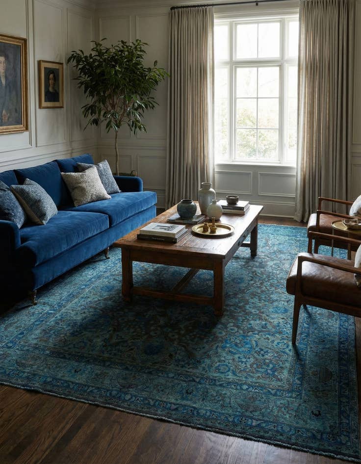 Detail image of 9' 9 x 12' 5  Hand Knotted Ultra Vintage Persian Wool Rug