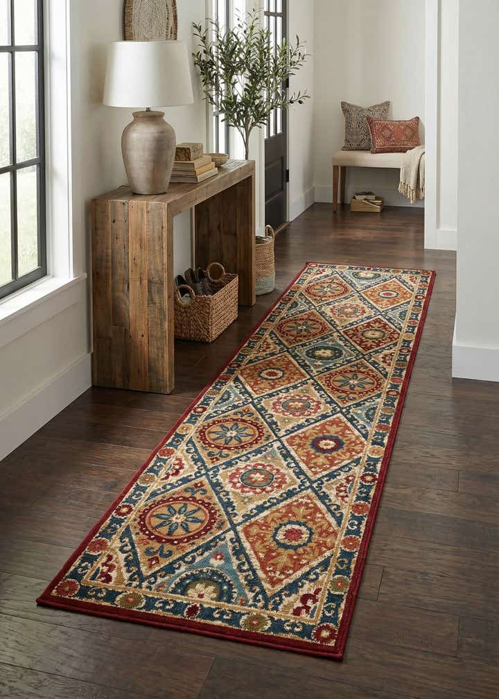 2' 7 x 10' Easy-Clean Modern Indoor / Outdoor Runner Rug