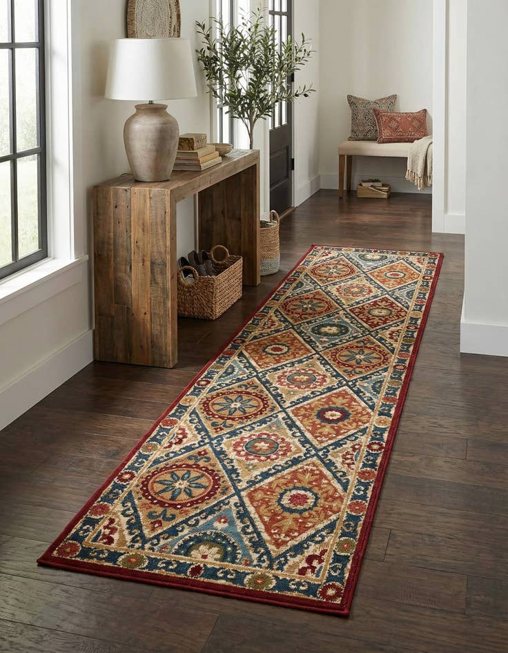 Detail image of  2' 7 x 10'  Washable Modern Indoor / Outdoor Runner Rug