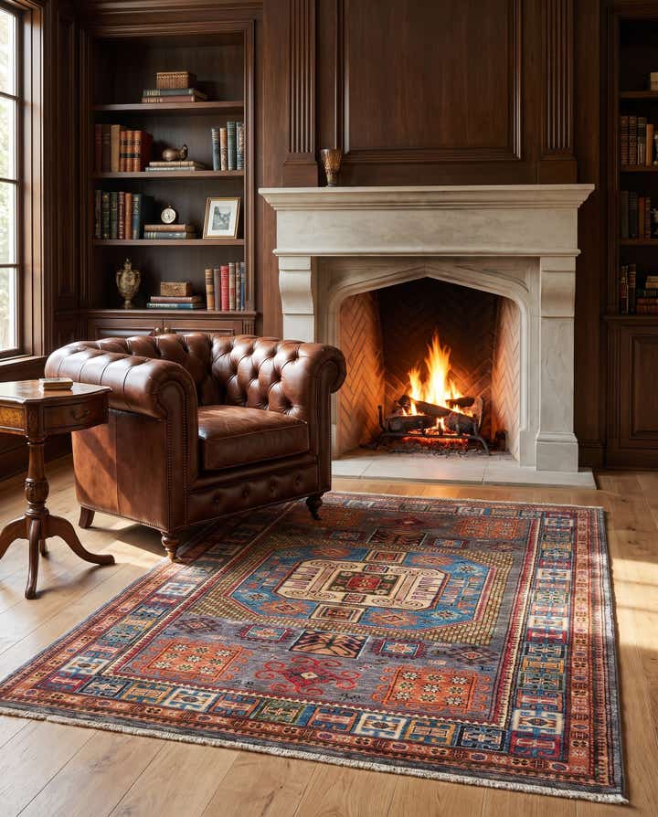 150cm x 195cm Hand Knotted Kazak Rug