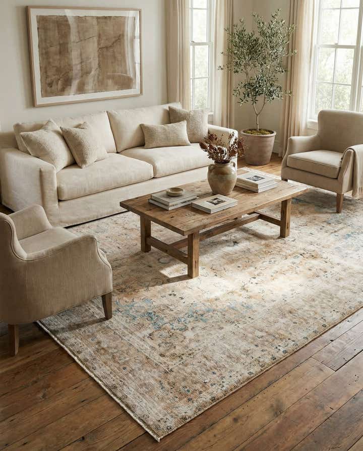 9' 4 x 12' 3 Hand Knotted Ultra Vintage Persian Wool Rug