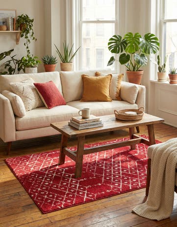 Raspberry Pink Paxon Trellis Rug