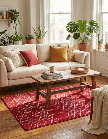 Raspberry Pink Paxon Trellis Rug