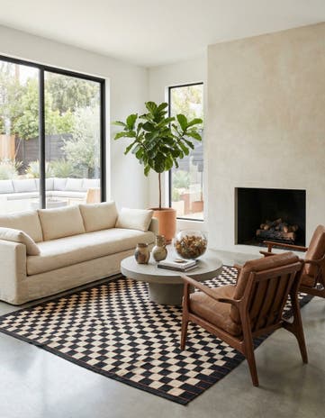 6' 8 x 9' 6 Hand Woven Kilim Modern Wool Rug