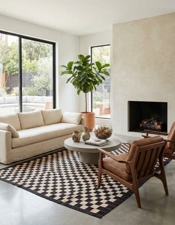 6' 8 x 9' 6 Hand Woven Kilim Modern Wool Rug